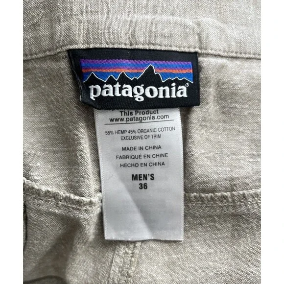 Patagonia Mens 36 Hemp/Organic Cotton Blend Casual Shorts 57735 - Picture 7 of 7